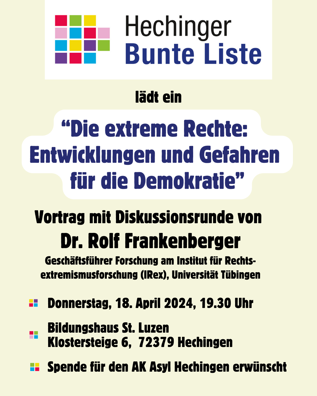 Vortrag Dr. Rolf Frankenberger